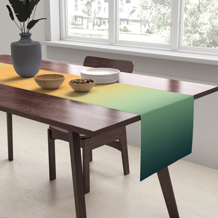 AUTUMN FOREST OMBRE COLORS ABSTRACT Table Runner Gallery Image 2
