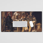 African American Masterpiece 'A Pastoral Visit' by Richard Norris Brooke Desk Mat Gallery Image 1