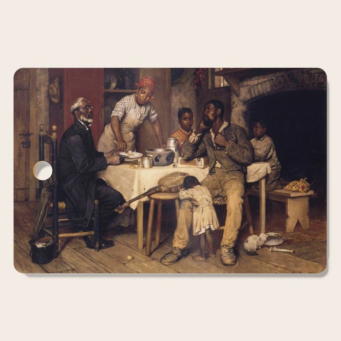 African American Masterpiece 'A Pastoral Visit' by Richard Norris Brooke Cutting Board Gallery Image 1