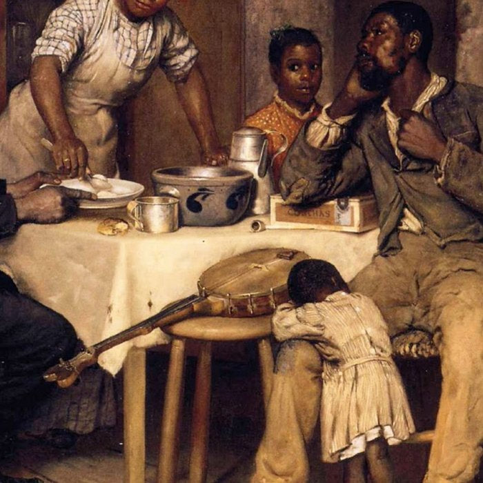 African American Masterpiece 'A Pastoral Visit' by Richard Norris Brooke Coffee Mug Gallery Image 2