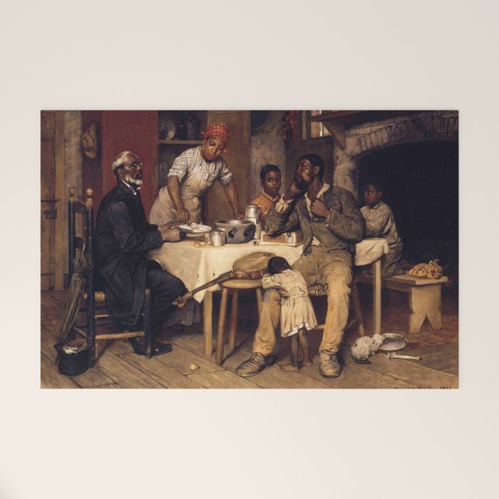 African American Masterpiece 'A Pastoral Visit' by Richard Norris Brooke Welcome Mat Gallery Image 1