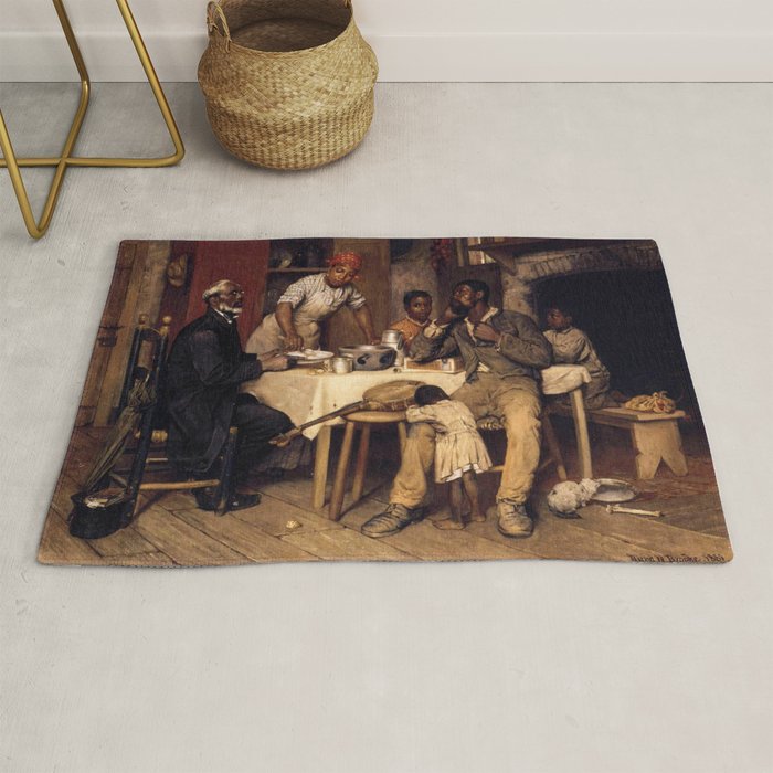 African American Masterpiece 'A Pastoral Visit' by Richard Norris Brooke Rug Gallery Image 1