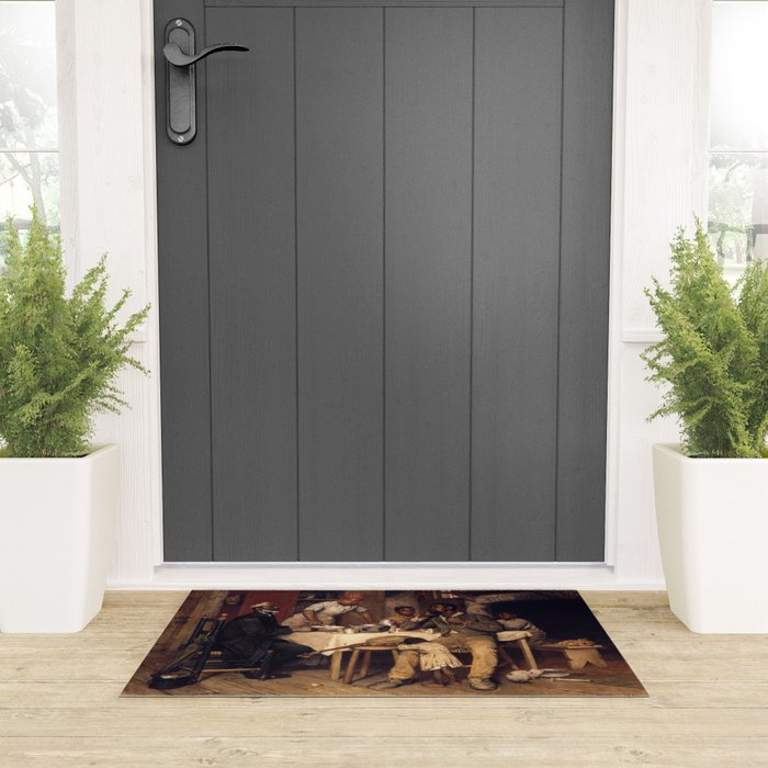 African American Masterpiece 'A Pastoral Visit' by Richard Norris Brooke Welcome Mat Gallery Image 3