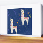 Llama on Blue Wall Mural Gallery Image 2