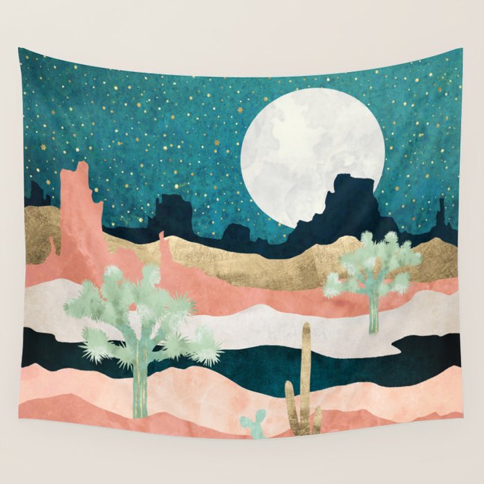 Desert Moon Vista Wall Tapestry Gallery Image 1