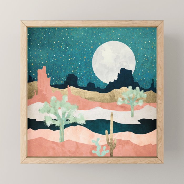 Desert Moon Vista Mini Art Print Gallery Image 1