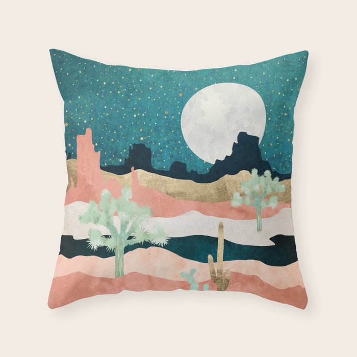 Desert Moon Vista Throw Pillow Gallery Image 6