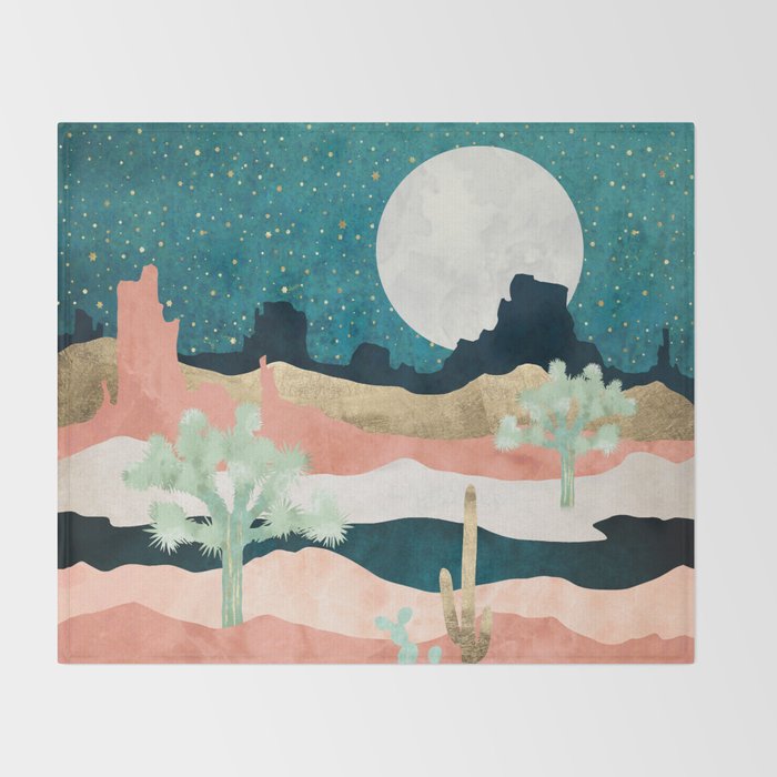 Desert Moon Vista Throw Blanket Gallery Image 2