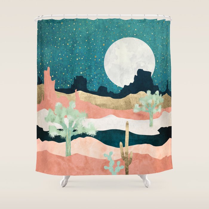 Desert Moon Vista Shower Curtain Gallery Image 1