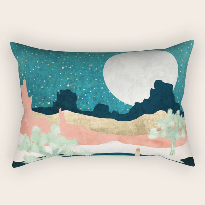 Desert Moon Vista Rectangular Pillow Gallery Image 1