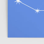 Capricorn Zodiac Star Constellation Line Art Bright Blue Poster Gallery Image 3