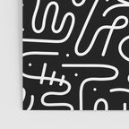 Abstract black and white line doodle pattern Poster Gallery Image 3