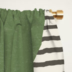 Lines Color Shapes - Green Black Gold Window Curtain Gallery Image 2