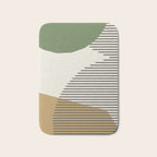 Lines Color Shapes - Green Black Gold Bath Mat Gallery Image 1