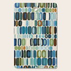 Mid Century Organic Pebble Pattern in Blue and Sage Cutting Board Gallery Image 1