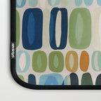 Mid Century Organic Pebble Pattern in Blue and Sage Laptop Sleeve Gallery Image 3