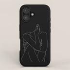 Nude figure illustration - Celina Black iPhone Case Gallery Image 1
