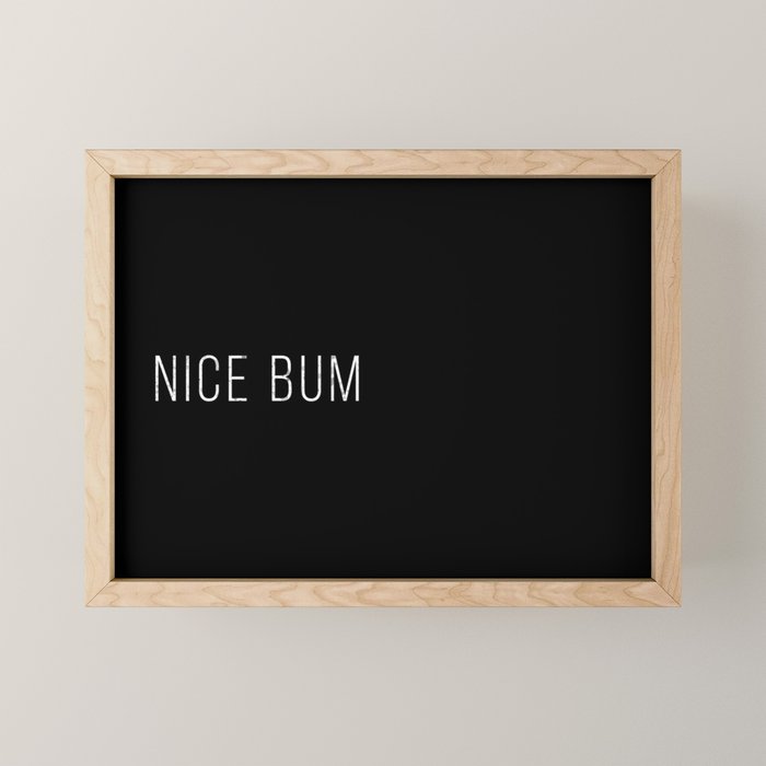 Nice Bum (Black) Mini Art Print Gallery Image 1