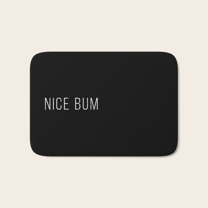 Nice Bum (Black) Bath Mat Gallery Image 1