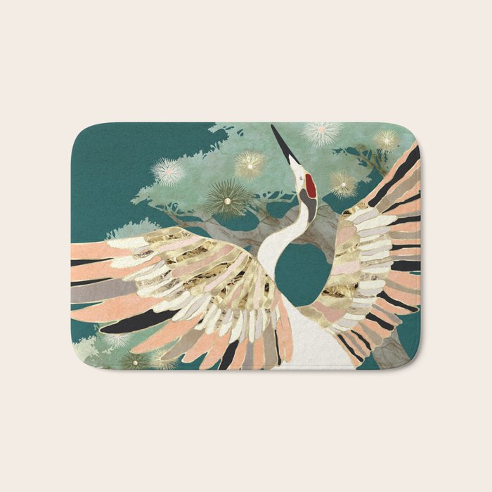 Golden Crane Bath Mat Gallery Image 1