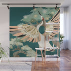 Golden Crane Wall Mural Gallery Image 1