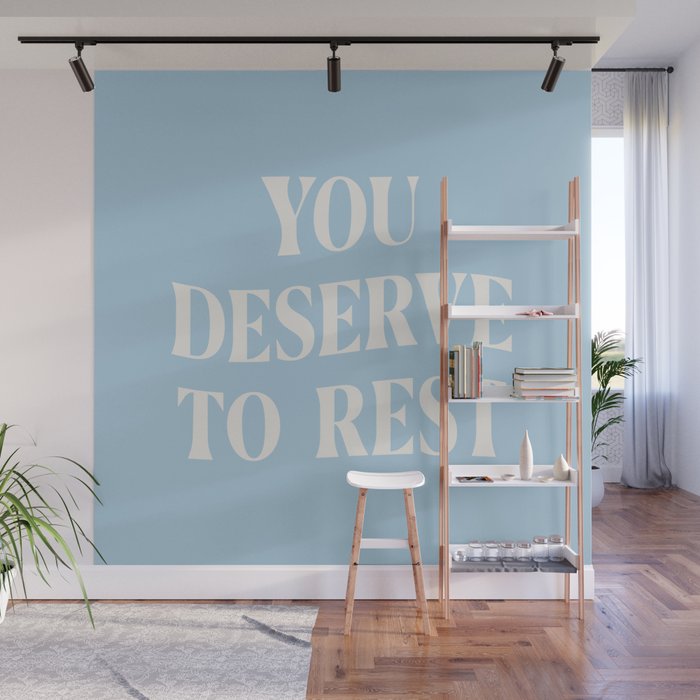 You Deserve To Rest Baby Blue Wall Mural Gallery Image 1