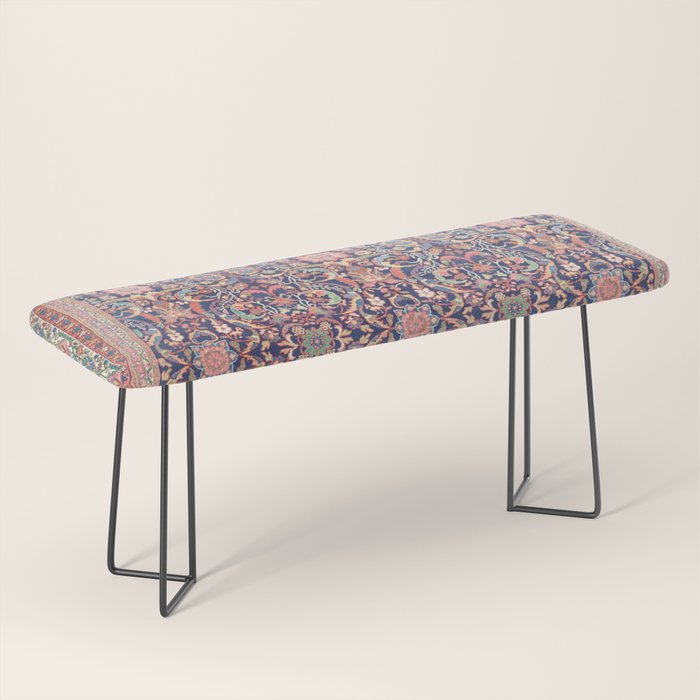 Antique Turkish Kilim Carpet Print 05 Bench Gallery Image 1