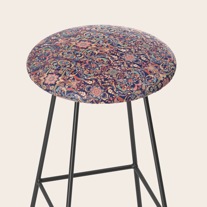 Antique Turkish Kilim Carpet Print 05 Stool Gallery Image 2