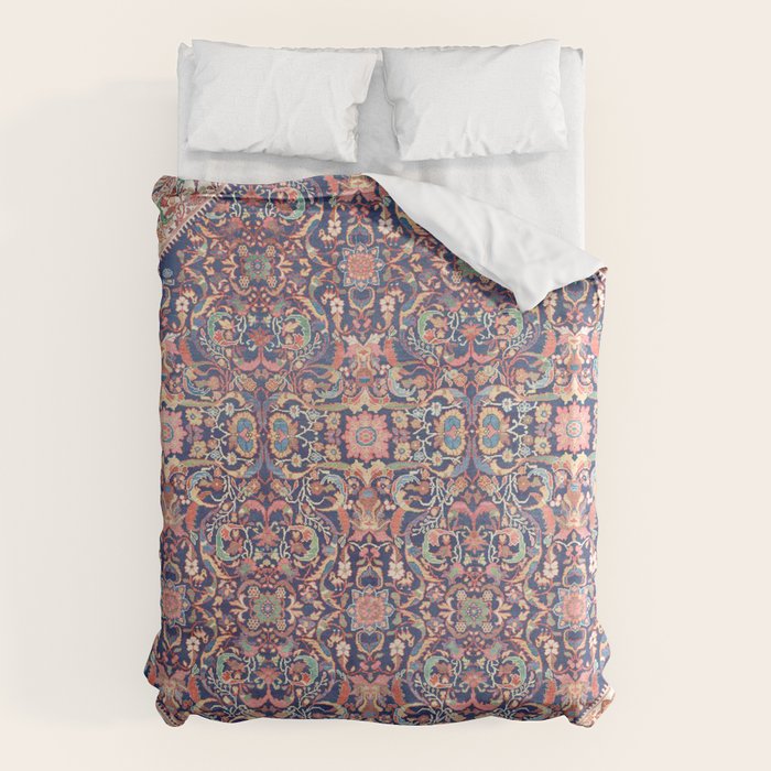 Antique Turkish Kilim Carpet Print 05 Duvet Cover Gallery Image 1