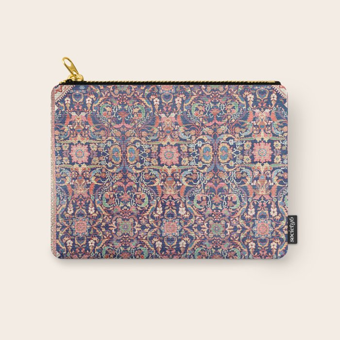 Antique Turkish Kilim Carpet Print 05 Carry All Pouch Gallery Image 1
