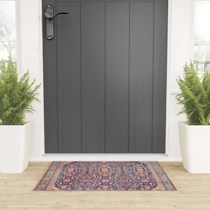 Antique Turkish Kilim Carpet Print 05 Welcome Mat Gallery Image 3