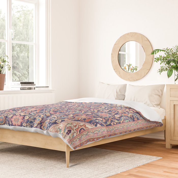 Antique Turkish Kilim Carpet Print 05 Duvet Cover Gallery Image 2
