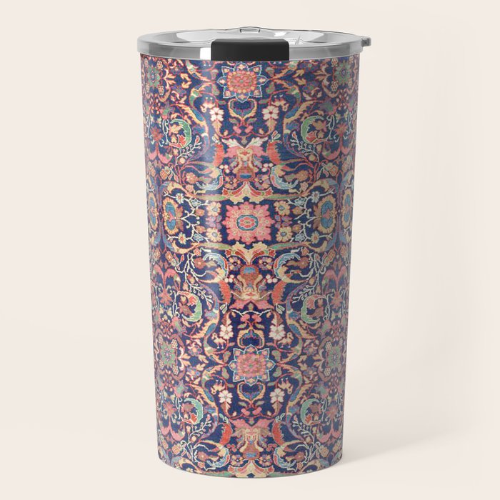 Antique Turkish Kilim Carpet Print 05 Travel Mug Gallery Image 1