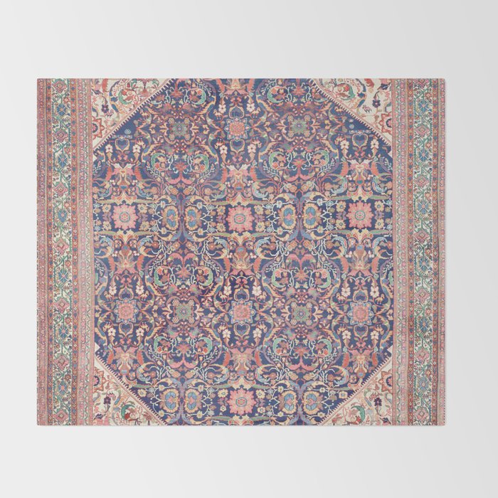 Antique Turkish Kilim Carpet Print 05 Throw Blanket Gallery Image 2