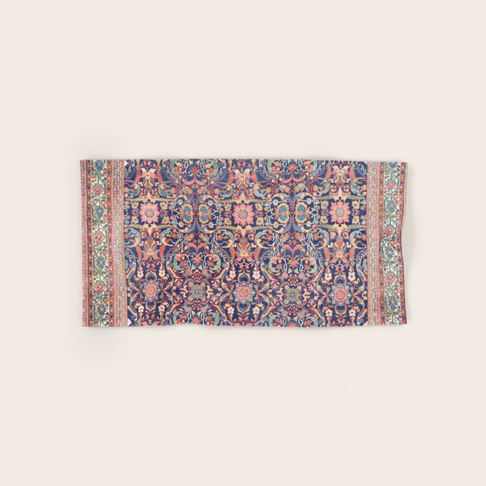 Antique Turkish Kilim Carpet Print 05 Bath Towel Gallery Image 1