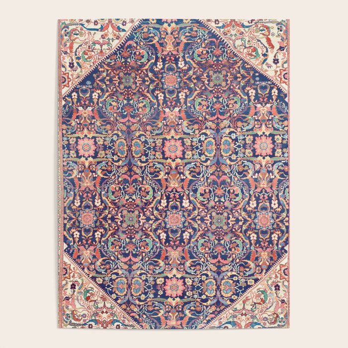 Antique Turkish Kilim Carpet Print 05 Poster Gallery Image 4
