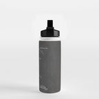 Ice Hockey Stick Patent - Ice Hockey Art - Black Chalkboard Water Bottle Gallery Image 2