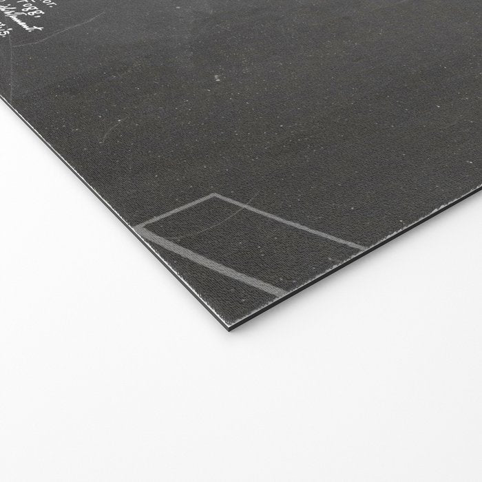 Ice Hockey Stick Patent - Ice Hockey Art - Black Chalkboard Welcome Mat Gallery Image 2