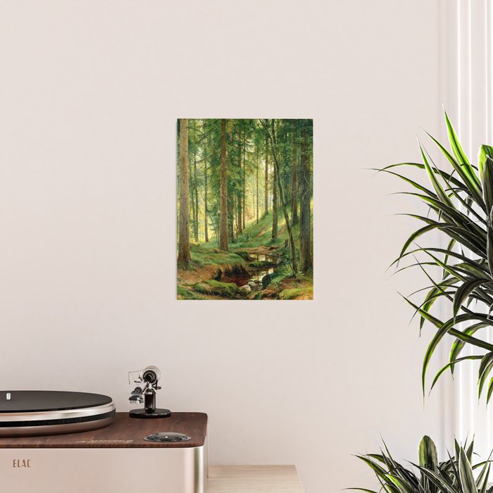 Ivan Shishkin "Stream in the Forest (On the Hillside)" Poster Gallery Image 2