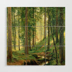 Ivan Shishkin "Stream in the Forest (On the Hillside)" Wood Wall Art Gallery Image 1