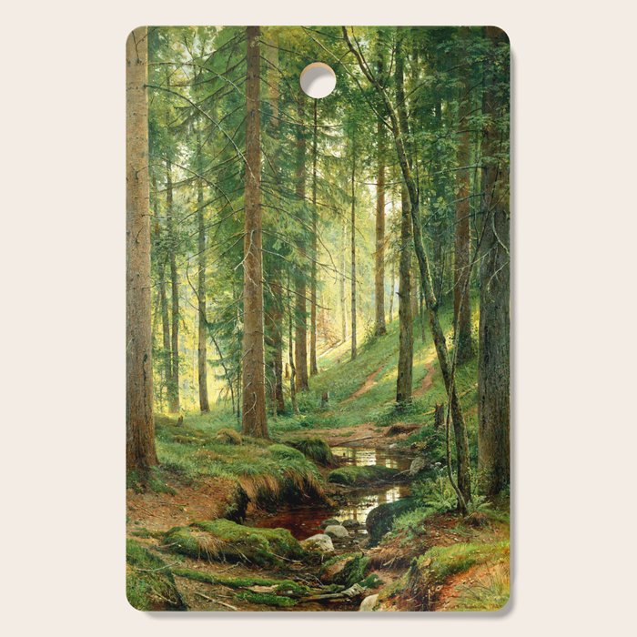 Ivan Shishkin "Stream in the Forest (On the Hillside)" Cutting Board Gallery Image 1