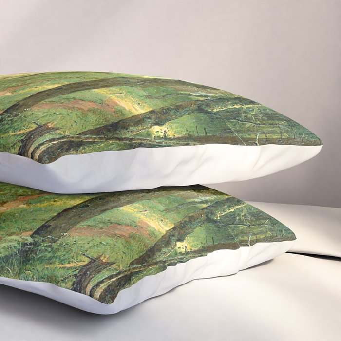 Ivan Shishkin "Stream in the Forest (On the Hillside)" Pillow Sham Gallery Image 3