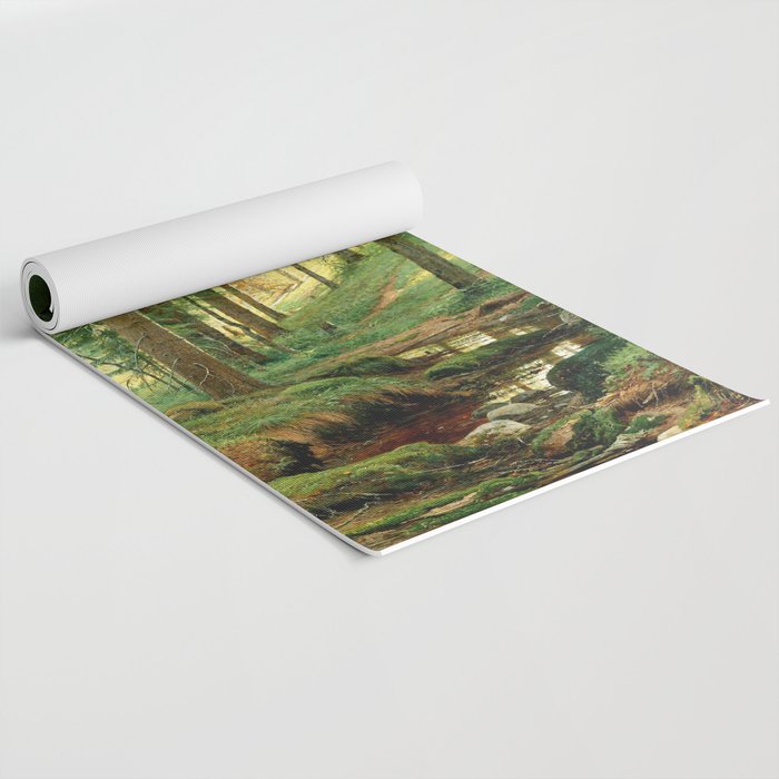 Ivan Shishkin "Stream in the Forest (On the Hillside)" Yoga Mat Gallery Image 2