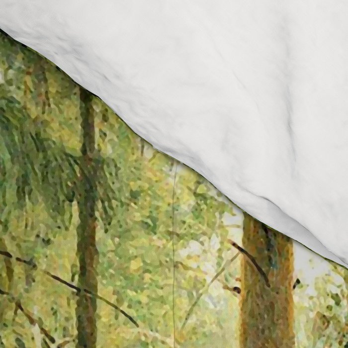 Ivan Shishkin "Stream in the Forest (On the Hillside)" Comforter Gallery Image 4