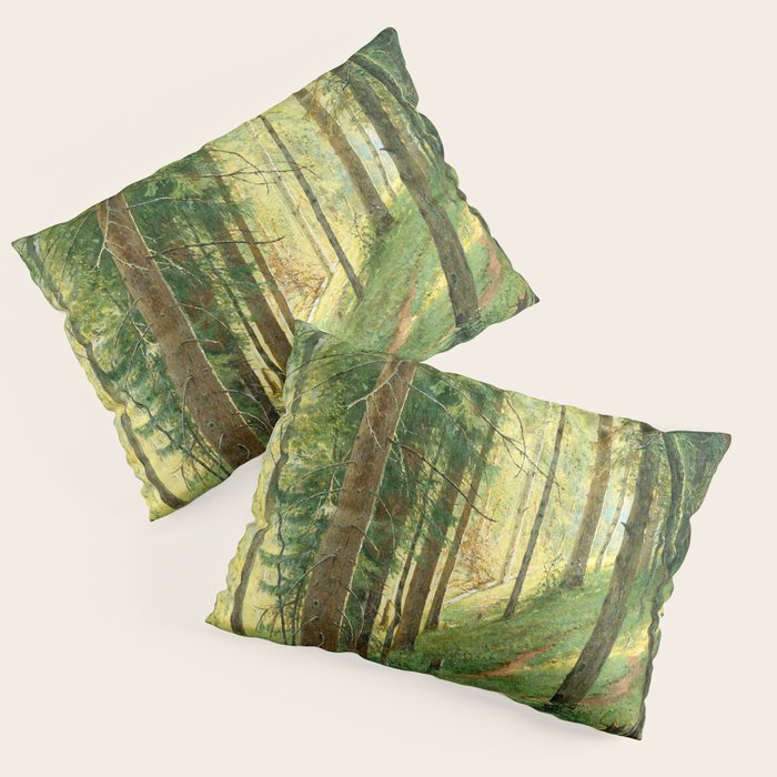 Ivan Shishkin "Stream in the Forest (On the Hillside)" Pillow Sham Gallery Image 3