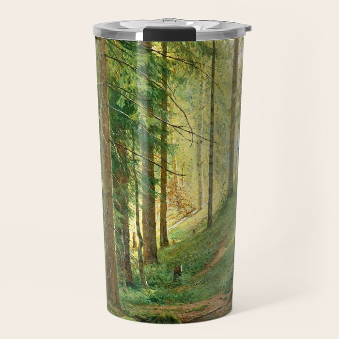 Ivan Shishkin "Stream in the Forest (On the Hillside)" Travel Mug Gallery Image 1