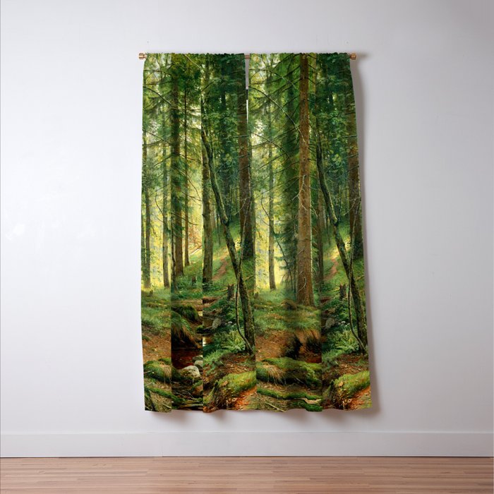 Ivan Shishkin "Stream in the Forest (On the Hillside)" Window Curtain Gallery Image 3