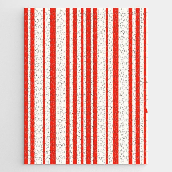 Classic Stripes I - Red & White Candy Cane Jigsaw Puzzle Gallery Image 1