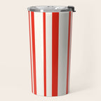 Classic Stripes I - Red & White Candy Cane Travel Mug Gallery Image 2