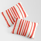 Classic Stripes I - Red & White Candy Cane Pillow Sham Gallery Image 3